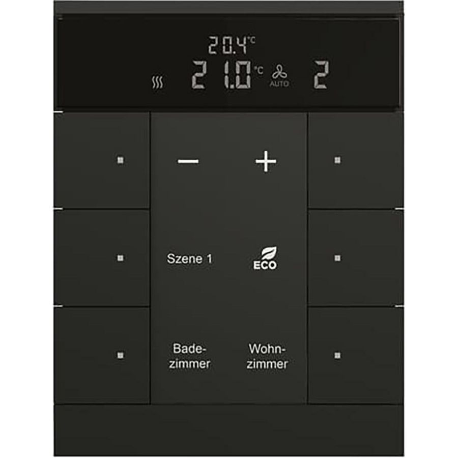 HVAC- sensor KNX - ClimaEco Mat zwart 6f CE (SBR/U6.0.11-885)