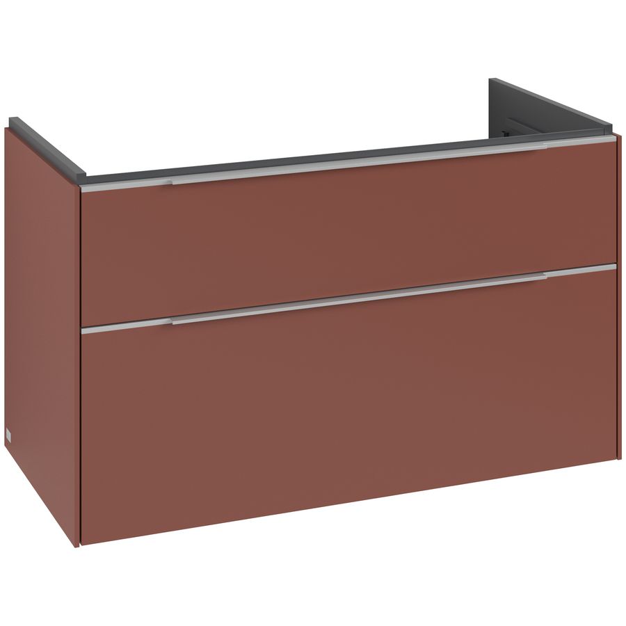 Wastafelonderkastkast SUBWAY 3.0 973x576x478mm Wine Red C570L0AH greep alu. glans