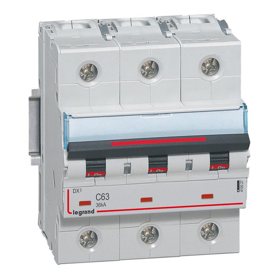 Installatieautomaat MCB DX3 3P C63A 36kA
