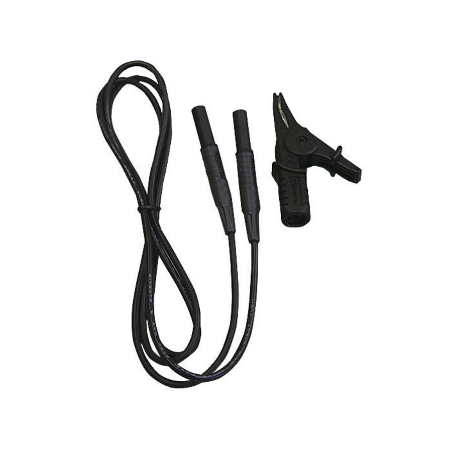 Meetsnoer met krokodilleklem (zwart)