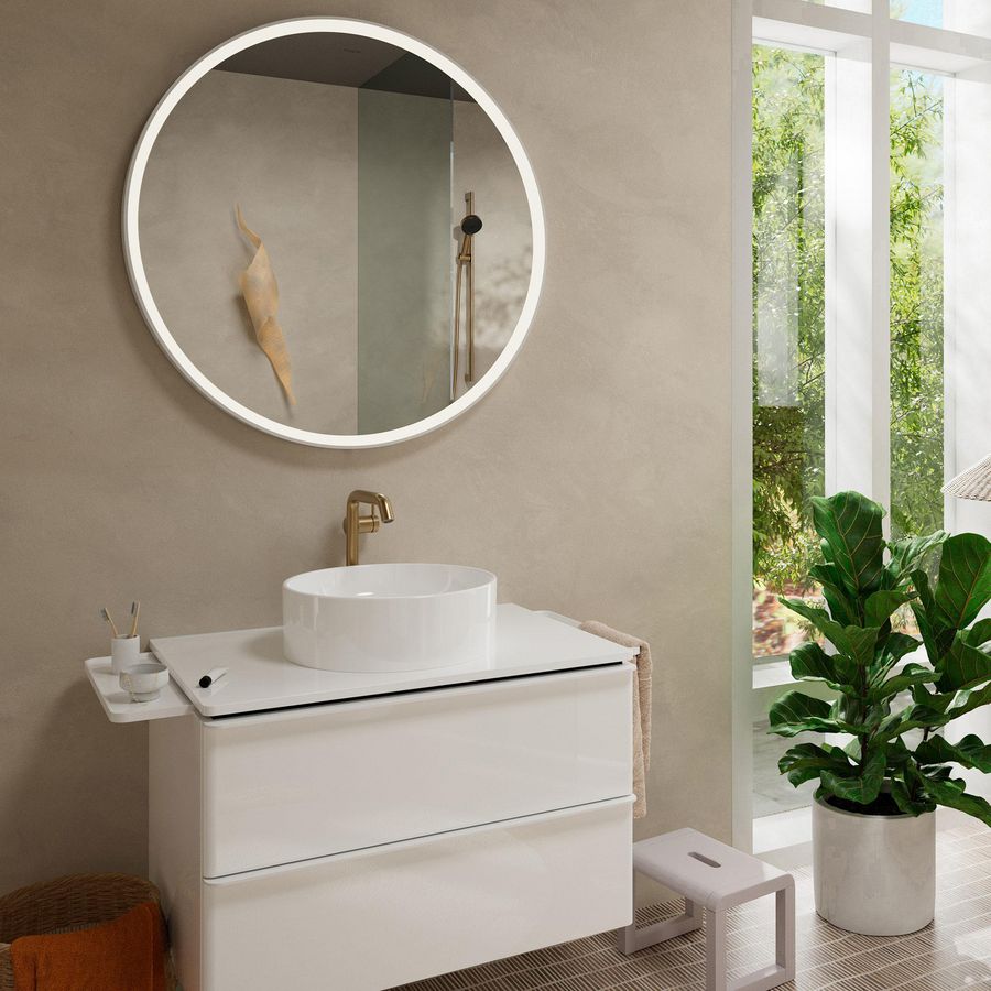 Tecturis S 1-hendel wastafelmengkraan 240 Fine highriser CoolStart brushed bronze incl. push-open plug