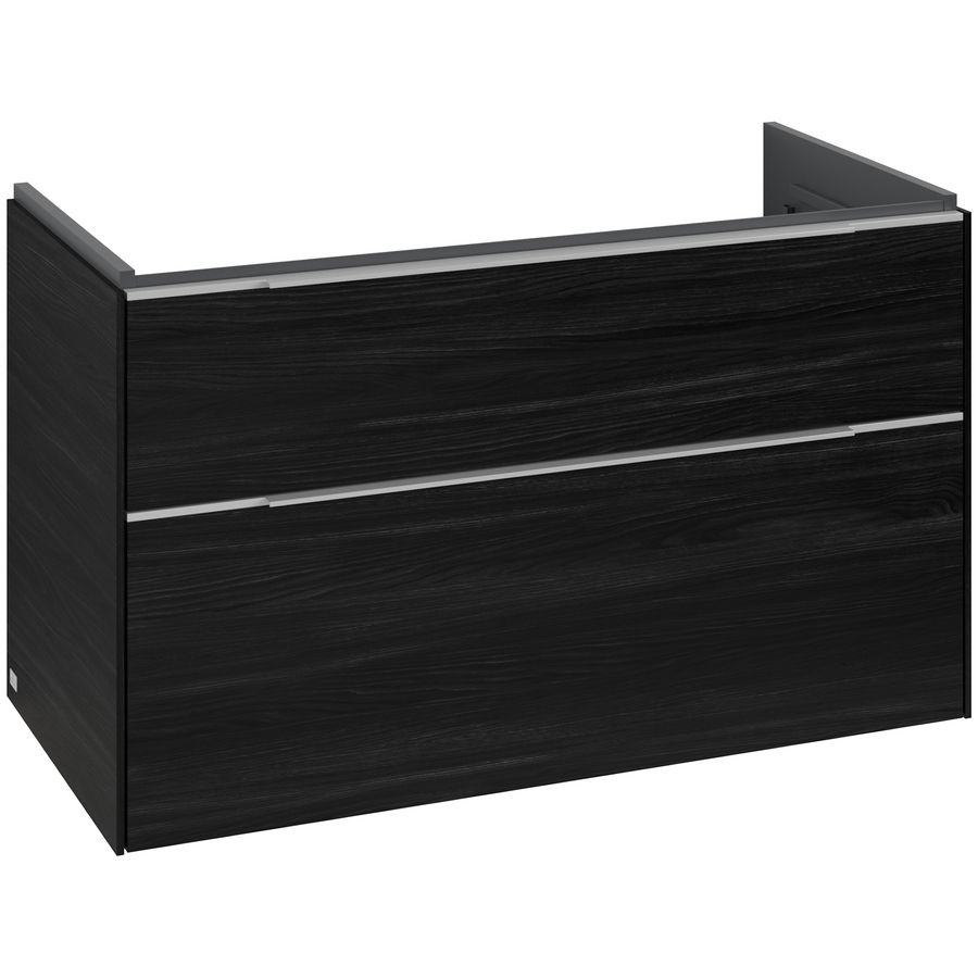 Wastafelonderkastkast SUBWAY 3.0 973x576x478mm Black Oak C570L0AB greep alu. glans