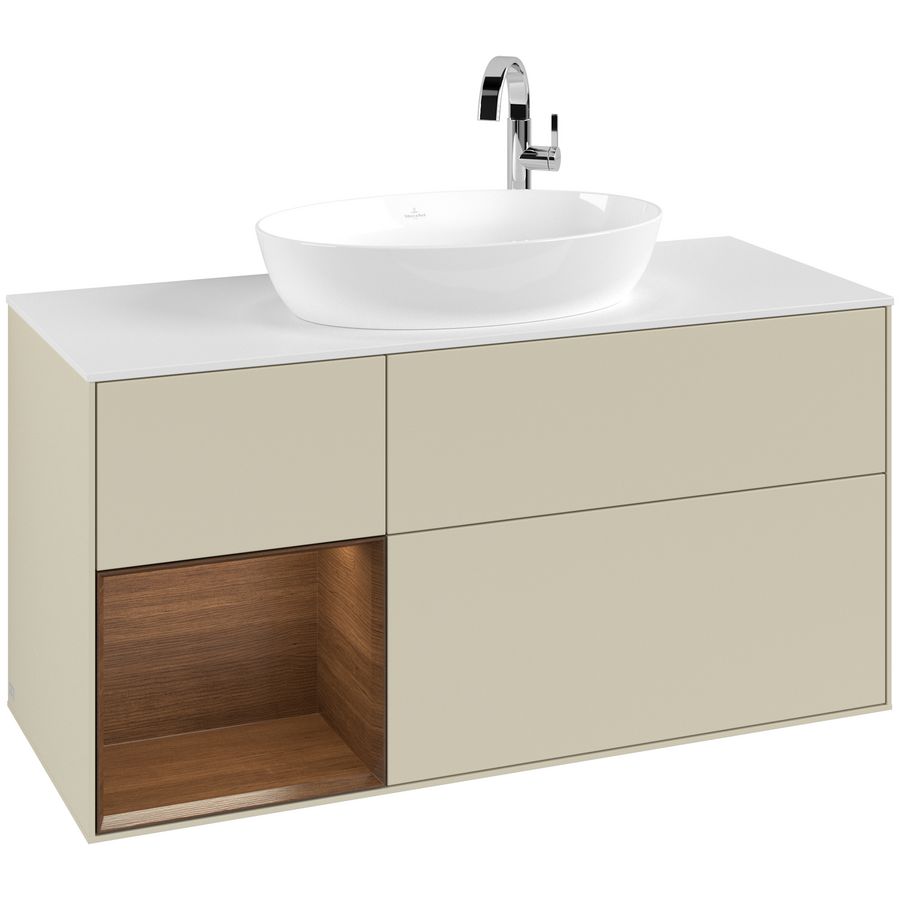 Wastafelonderkast Finion 1200x603x501mm S.Grey Matt Lacquer G941GNHJ