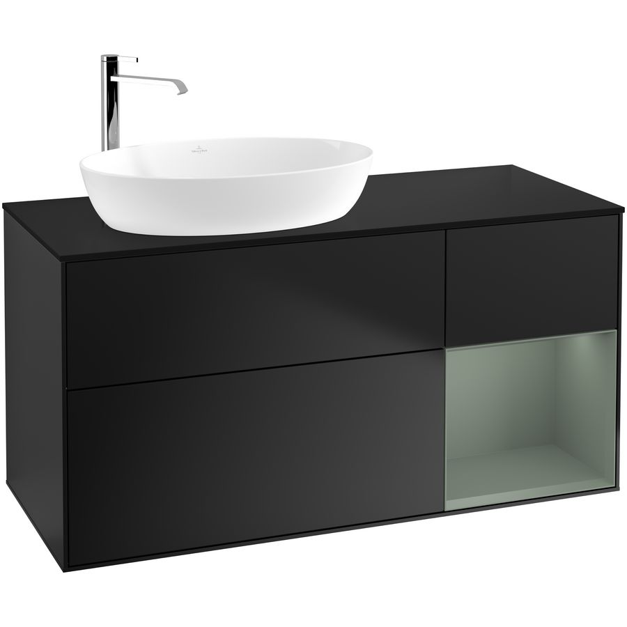 Wastafelonderkast Finion 1200x603x501mm Black Matt Lacquer G932GMPD