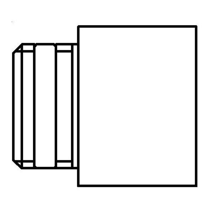 Verlengstuk v.Optiflex m.budr zelfd. vernikk DN15 1/2x20mm