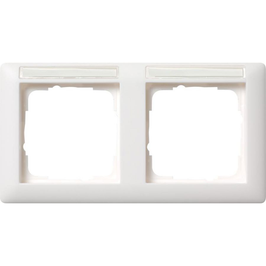 Afdekraam 2-v horiz. TK Gira Standard 55 zuiver wit m