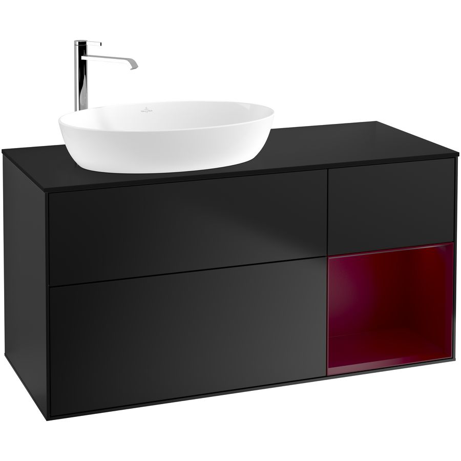 Wastafelonderkast Finion 1200x603x501mm Black Matt Lacquer G932HBPD