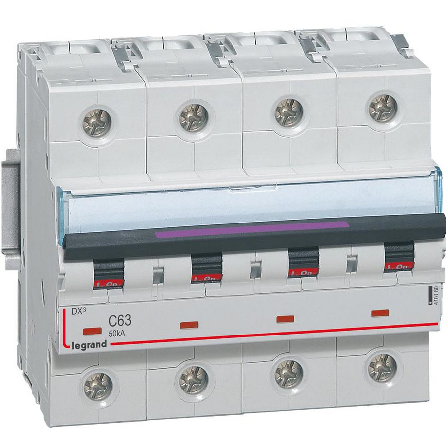 Installatieautomaat MCB DX3 4P C63A 50kA