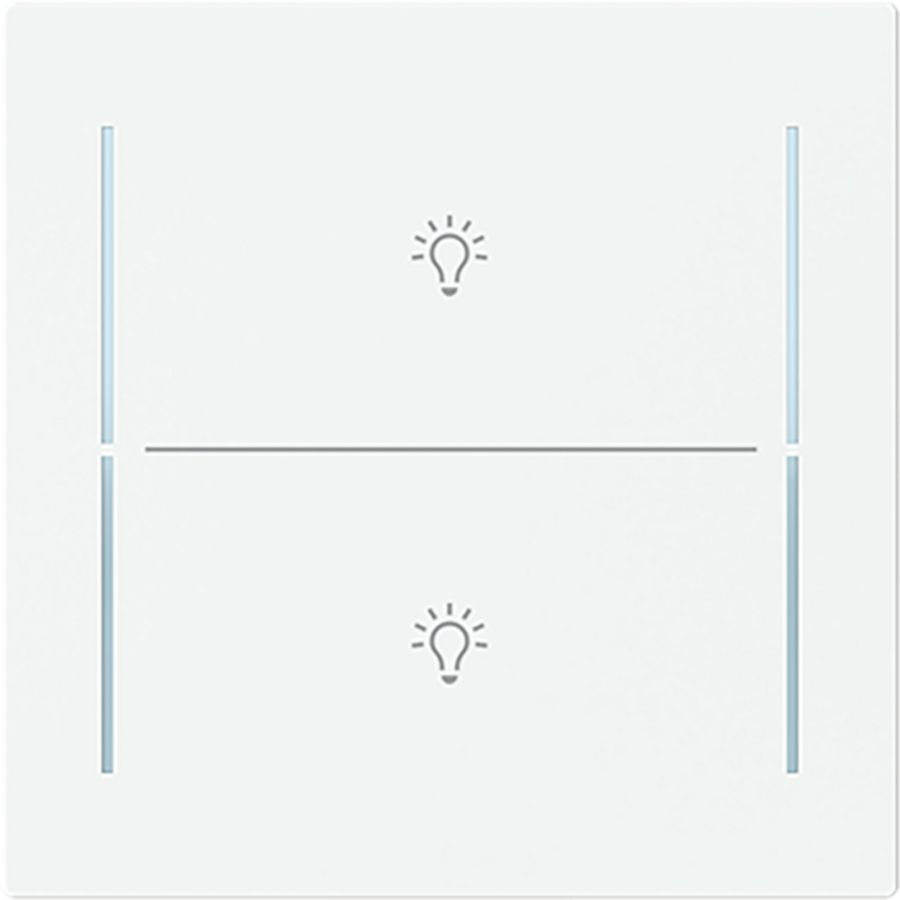 Centraalplaat afdekking 2v knop lichtsymbool Art-matwit (LFBT/A.2.70.11-44M)