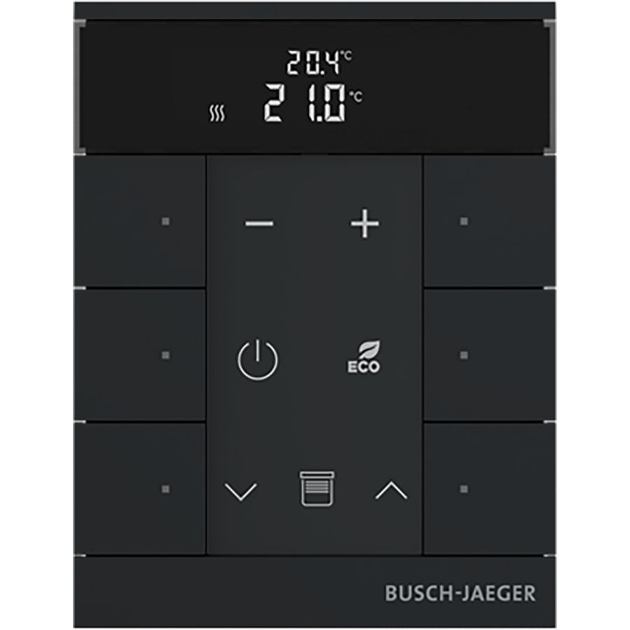 Free@Home Tenton thermostaat 6-voudig matzwart (SBR-F-6.0.11-885)