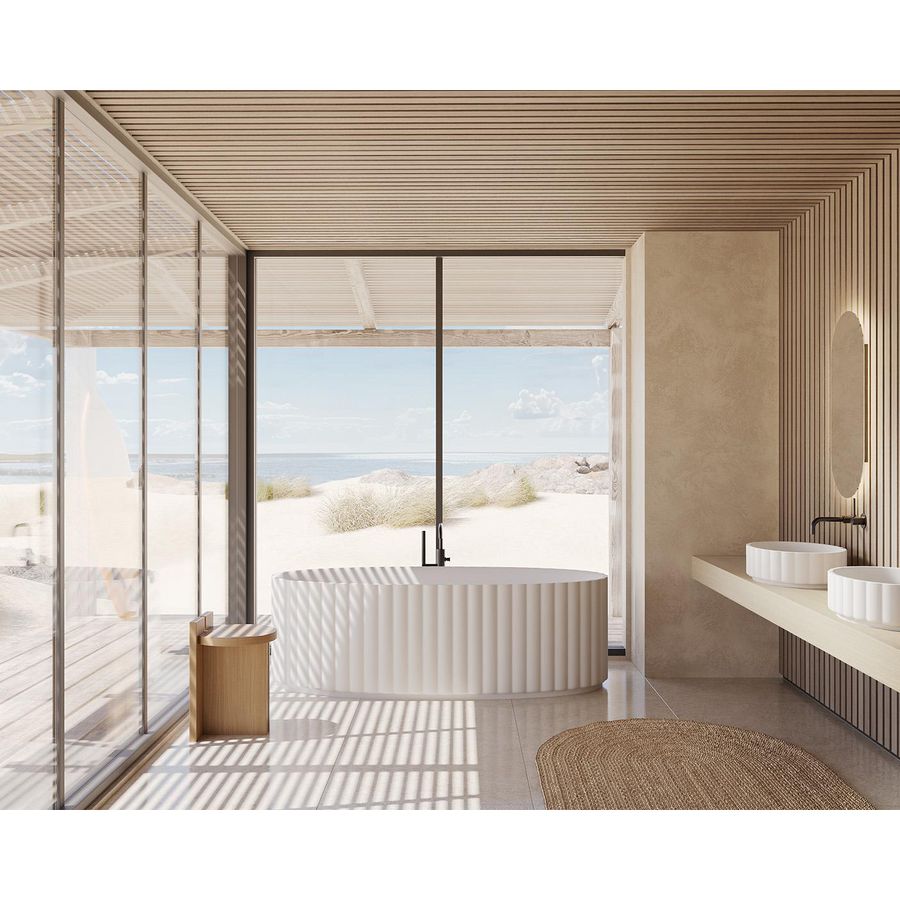 Catching Waves tub free 174x82 matt wh