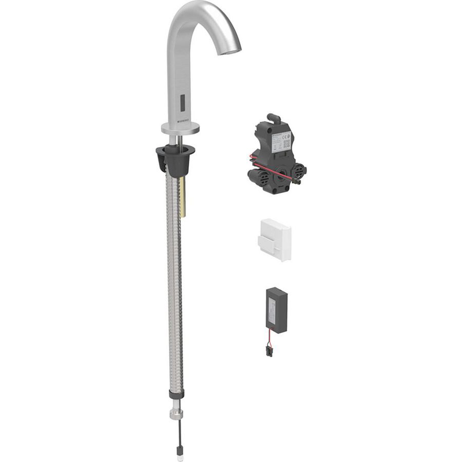 Piave wastafelkraan batt inbouw-functiebox rvs look / geb