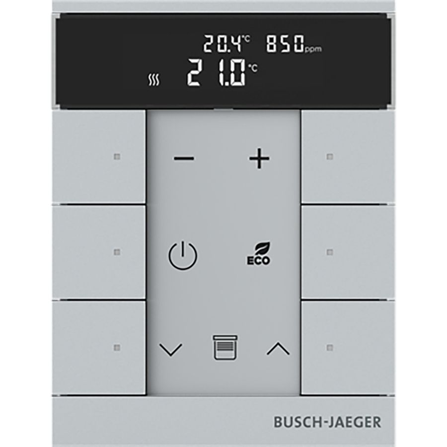 Free@Home Tenton thermostaat 6-voudig CO2 aluzilver (SBC-F-6.0.11-83)