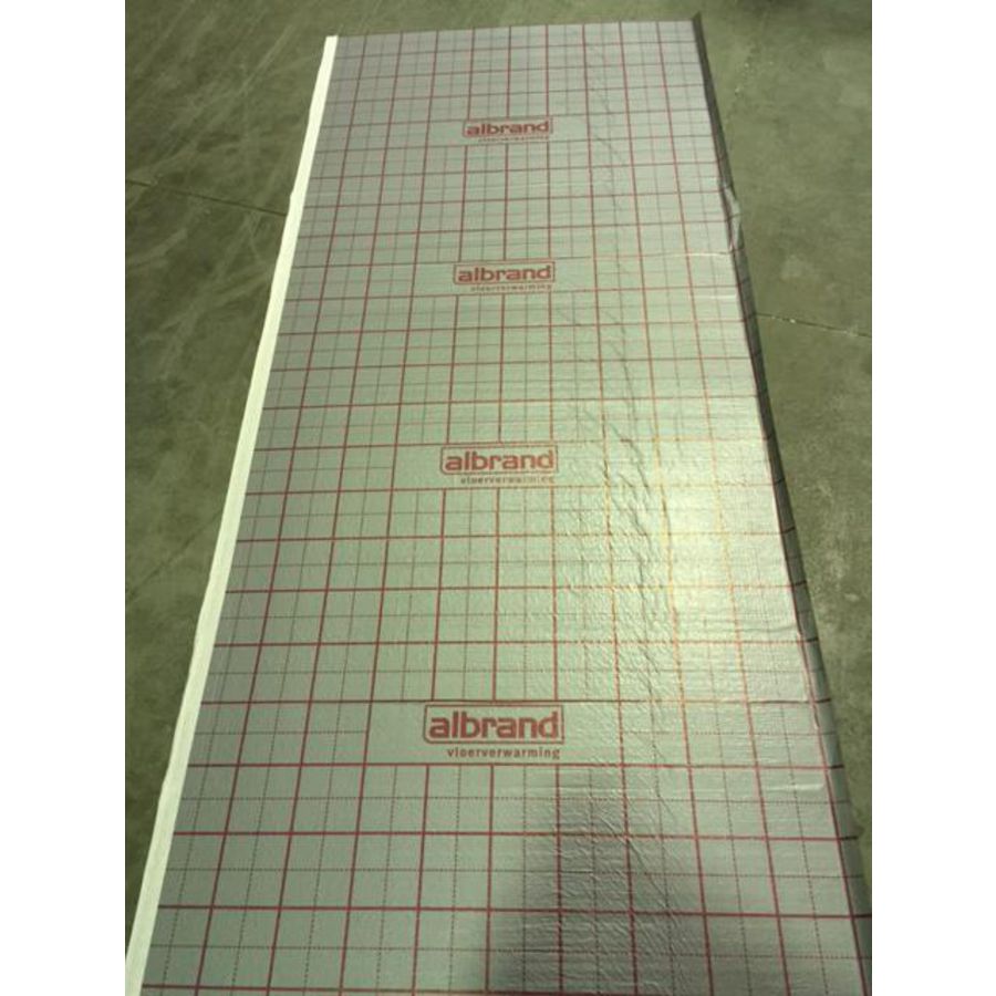 Rol a 10m² tackerplaat met plakstrip 20-2mm 30kN/m² (10x1mtr.) tbv vloerverwarming