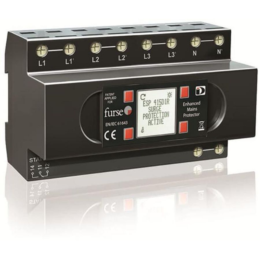 Overspanningsbeveiliging type 1+2+3 3P+N 156-260V