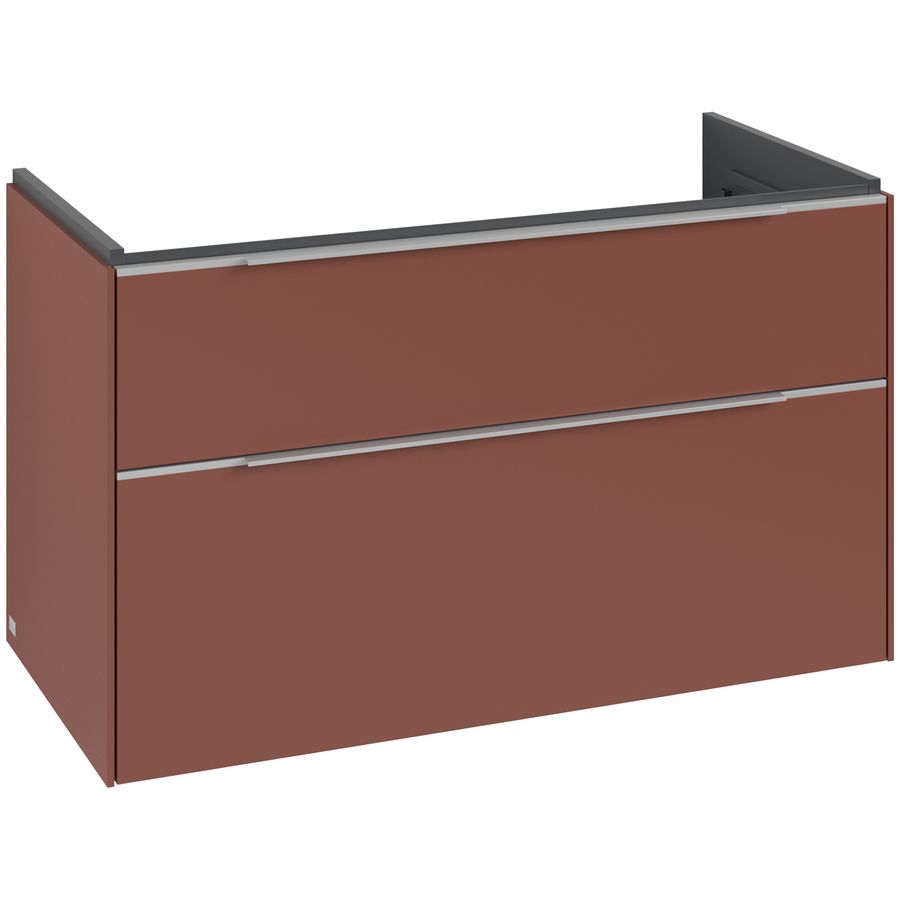 Wastafelonderkastkast SUBWAY 3.0 973x576x478mm Wine Red C57000AH greep alu. glans