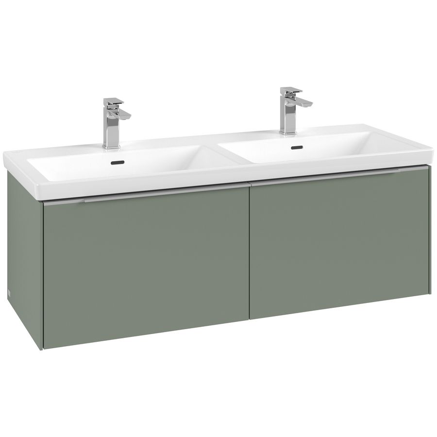 Wastafelonderkastkast SUBWAY 3.0 1272x429x478mm Soft Green C56700AF greep alu. glans