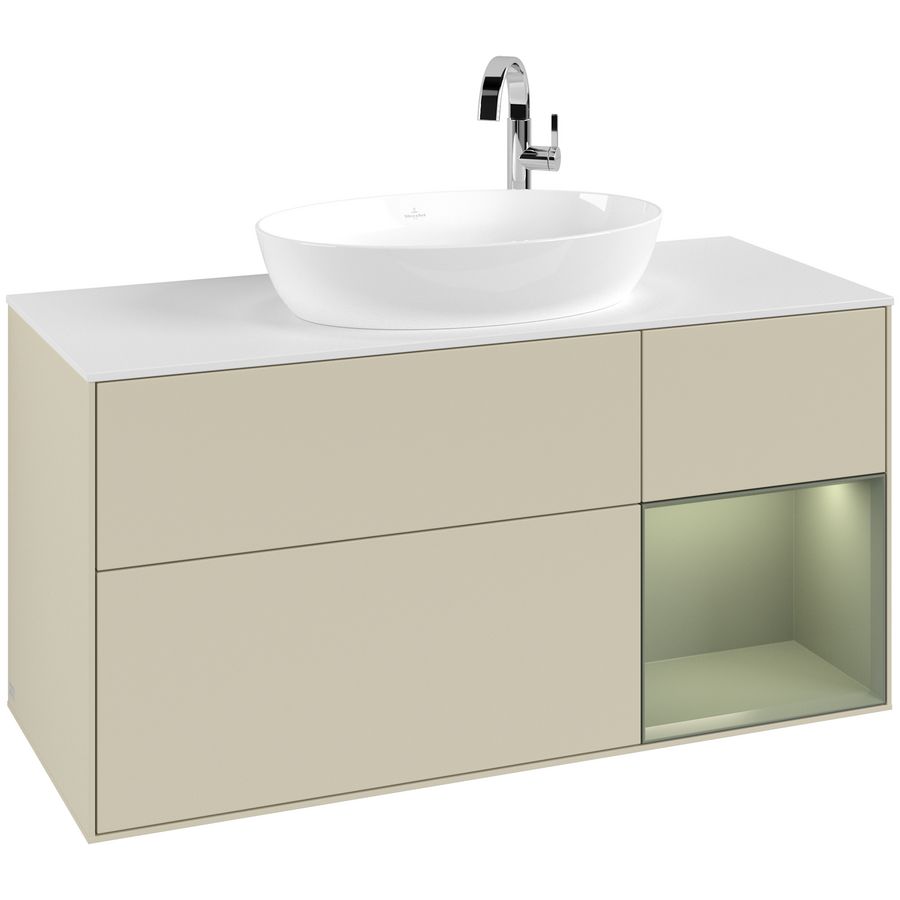 Wastafelonderkast Finion 1200x603x501mm S.Grey Matt Lacquer G951GMHJ
