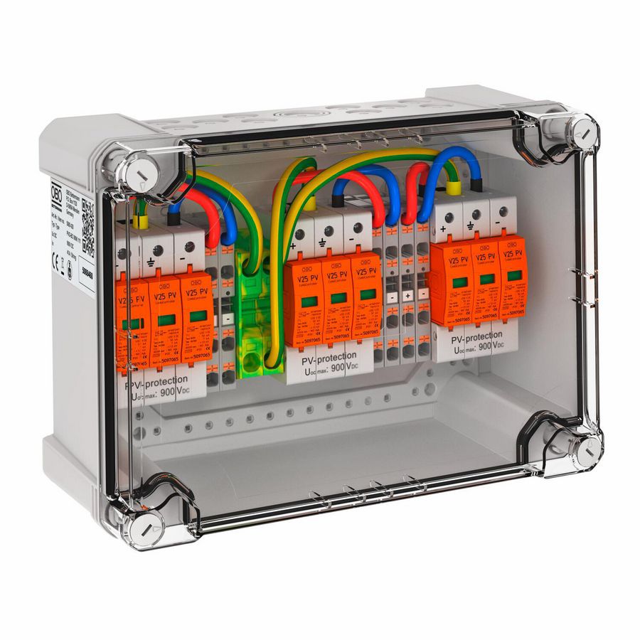Combiner Box 3x2 PV string to 3 WR-MPP 900V DC