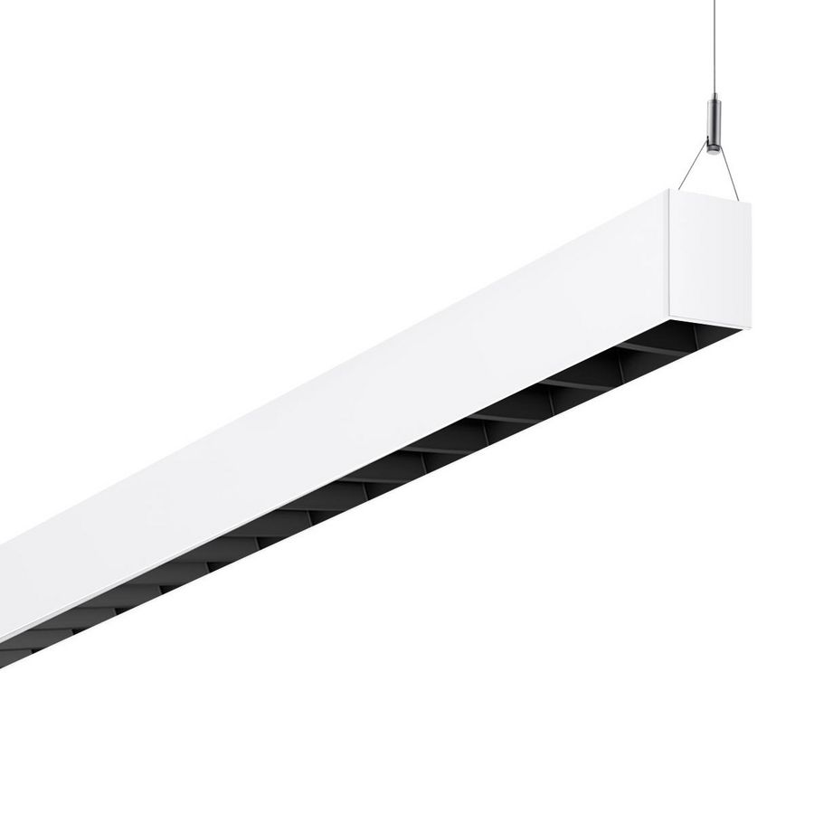LED-Pendelarmatuur 3000K 51W DALI zwart raster d+i