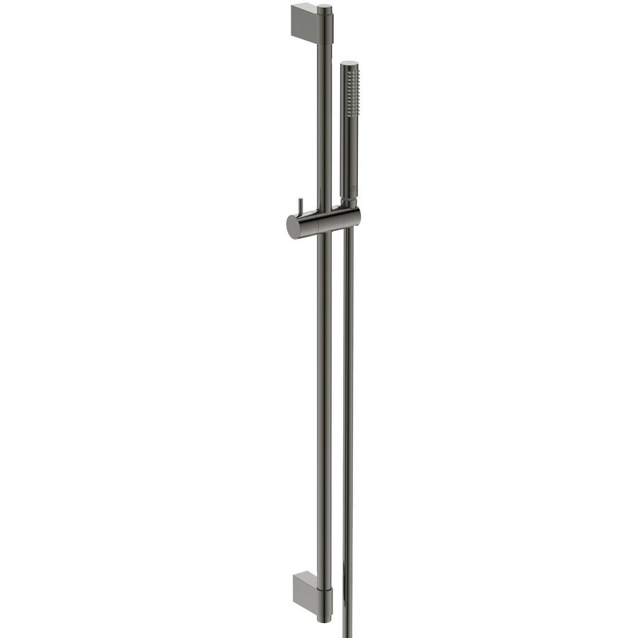 glijstangcomb 90cm 1 straalsoort staafhanddouche magnetic grey (grijs) A