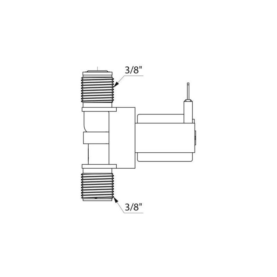 Elektroventiel M3/8" 12V+filter voor wastafel