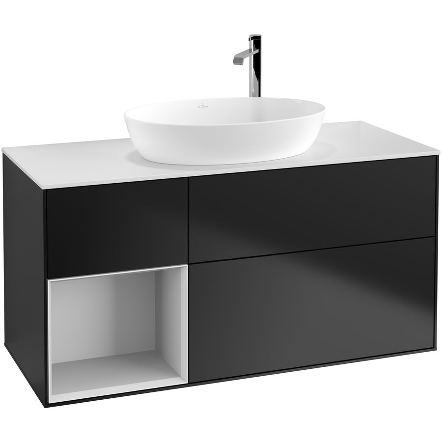 Wastafelonderkast Finion 1200x603x501mm Black Matt Lacquer G941MTPD