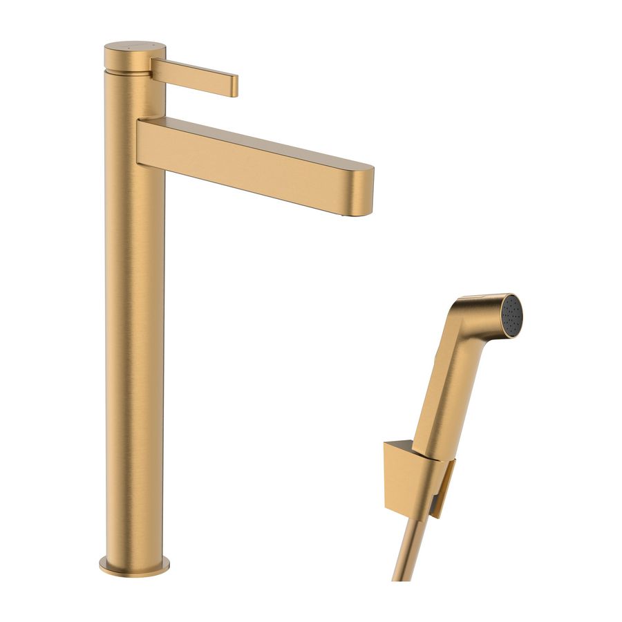 Wastafelmengkraan Finoris 1-hendel 260 douchesl. 160cm Brushed Bronze