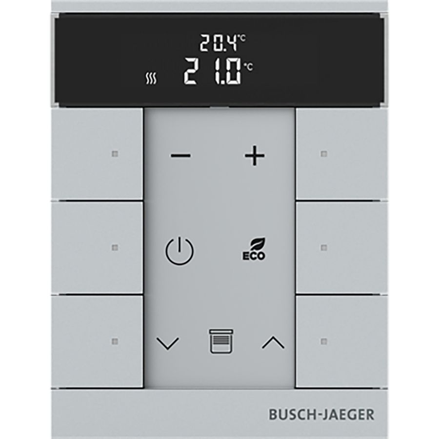 Free@Home Tenton thermostaat 6-voudig aluzilver (SBR-F-6.0.11-83)