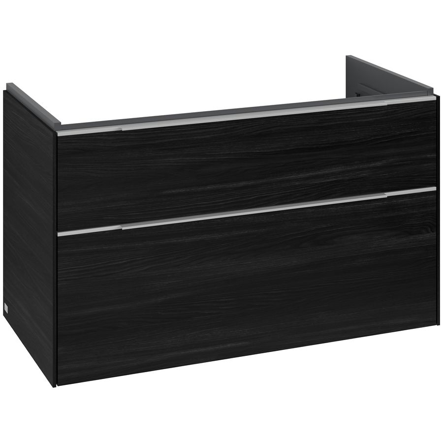 Wastafelonderkastkast SUBWAY 3.0 973x576x478mm Black Oak C57000AB greep alu. glans