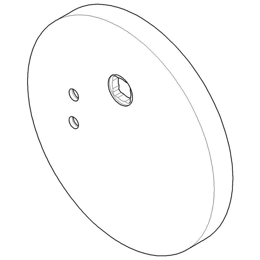 EMOTE Rozet z.mengknop 140x14mm chr