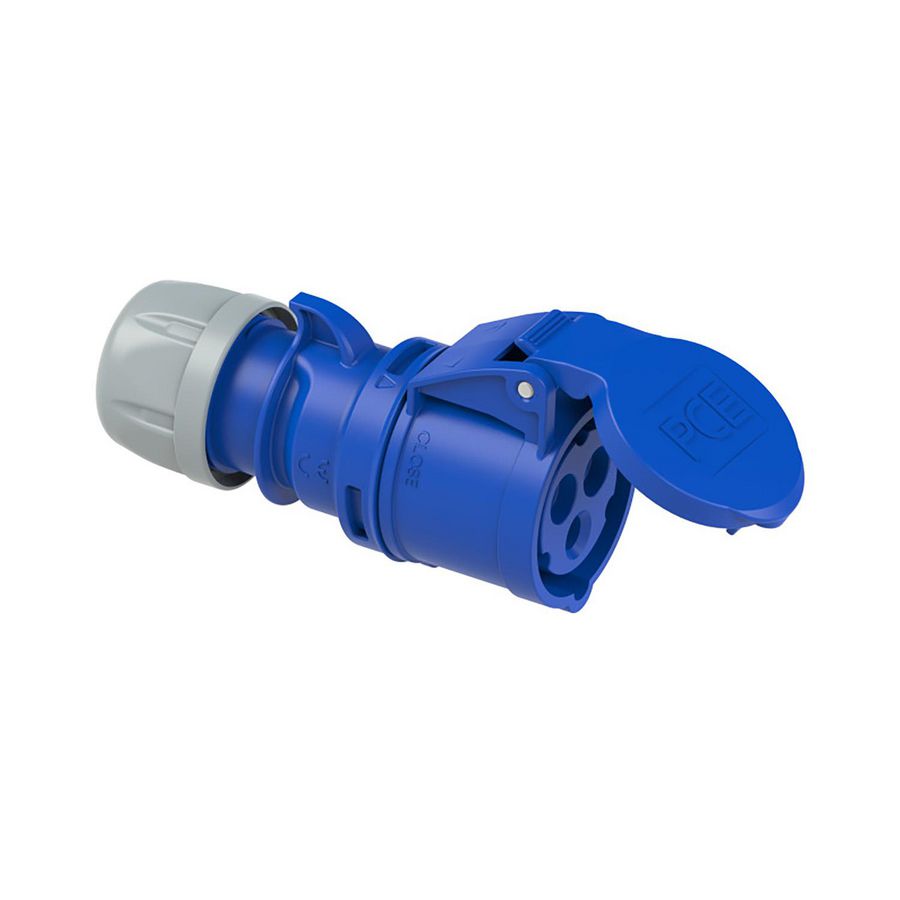 Constrastekker CEE 32A 3p 230V 6h blauw IP44 Shark VVE=10