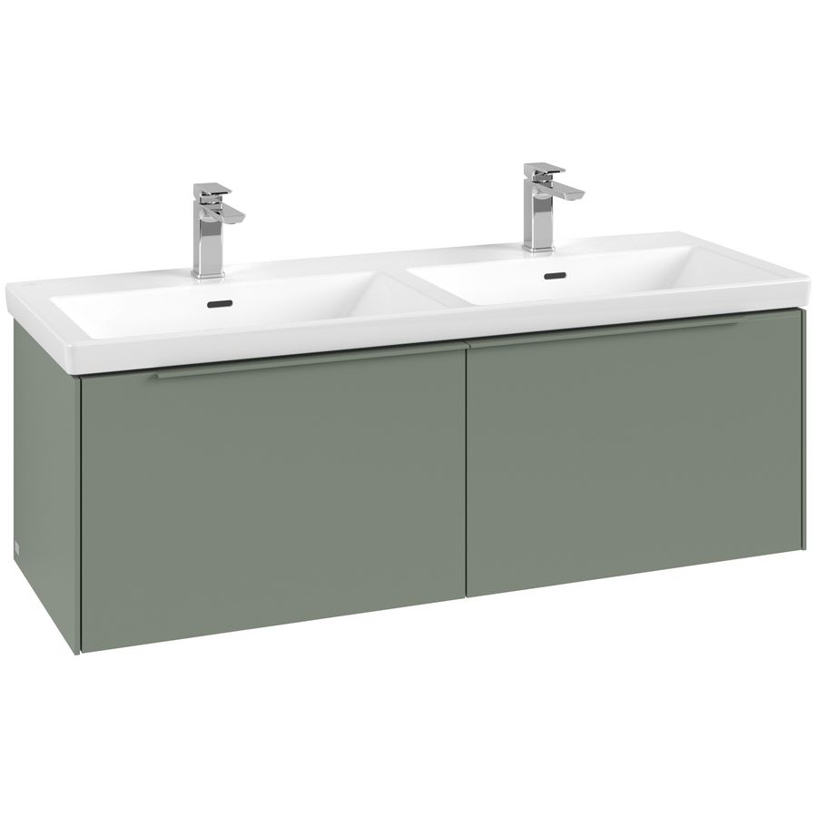 Wastafelonderkastkast SUBWAY 3.0 1272x429x478mm Soft Green C567L2AF greep monochroom