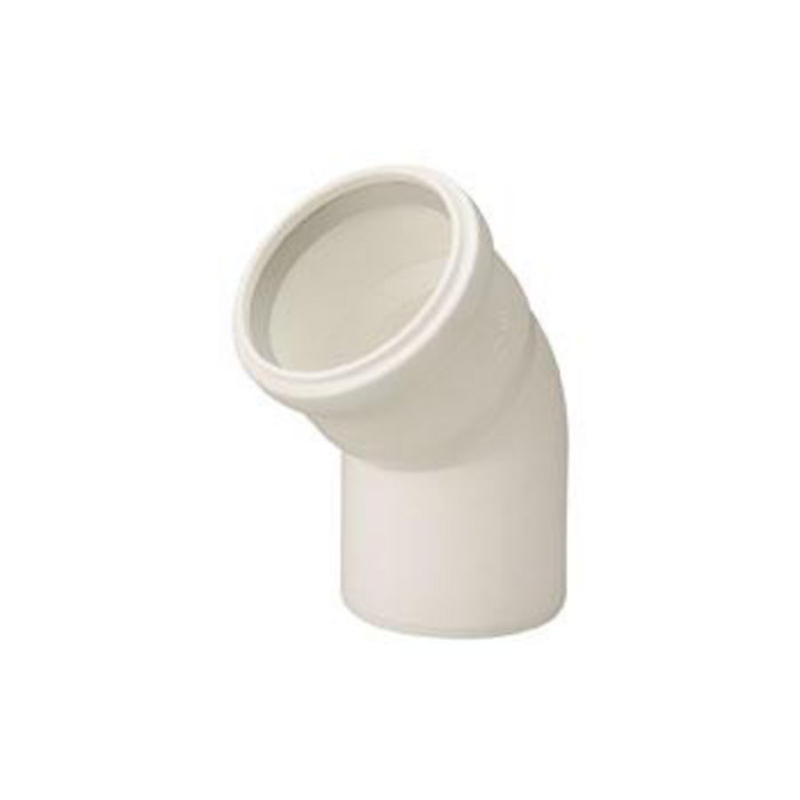 Bocht Rolux T120 PP 80mm 45° Wit
