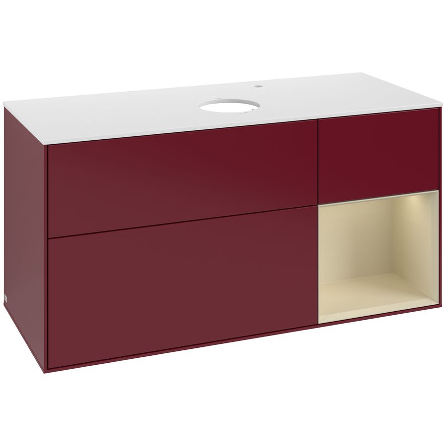 Wastafelonderkast Finion 1200x603x501mm Peony Matt Lacquer F951HJHB