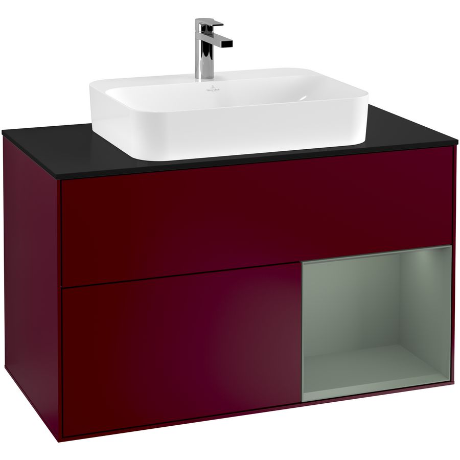 Wastafelonderkast Finion 1000x603x501mm Peony Matt Lacquer F372GMHB