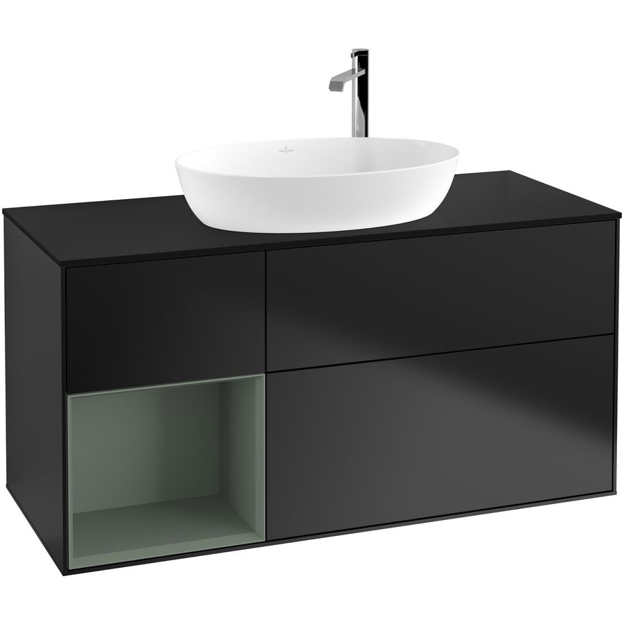 Wastafelonderkast Finion 1200x603x501mm Black Matt Lacquer G942GMPD