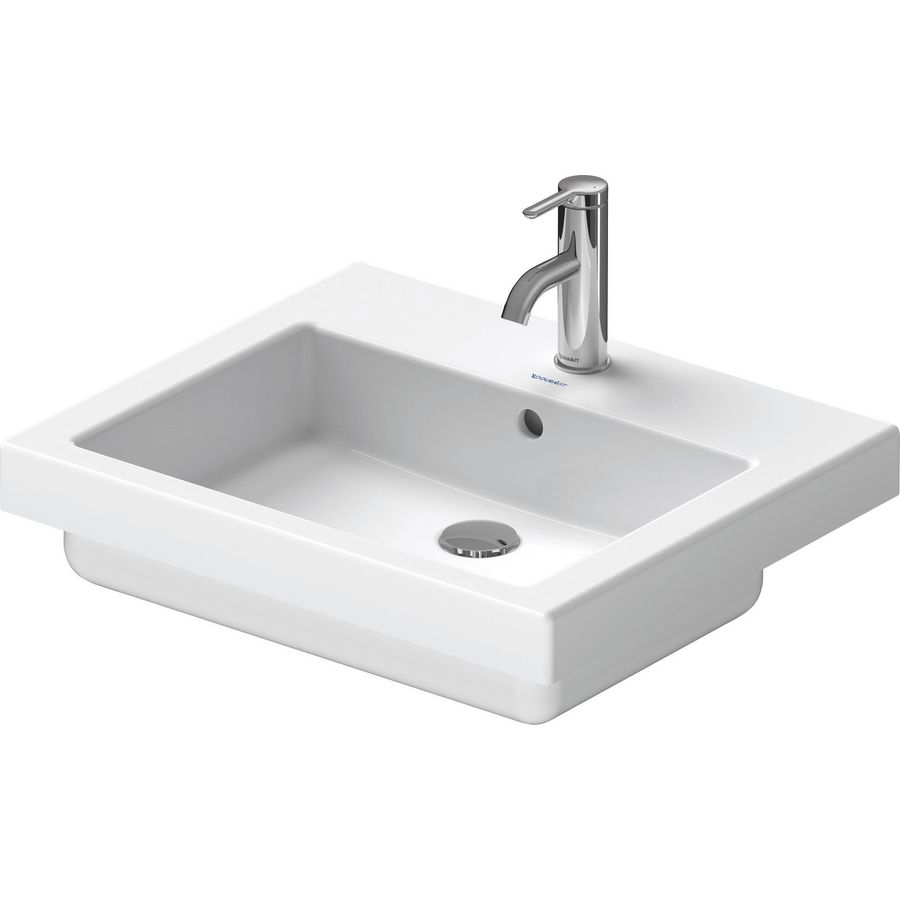 VERO #031555 inbouwwastafel 550mm wit met kraangat met overloop