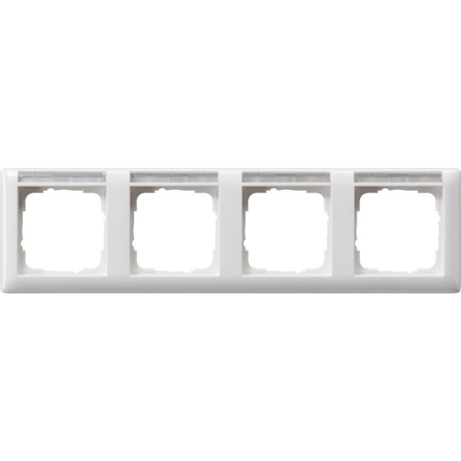 Afdekraam 4-v horiz. TK Gira Standard 55 zuiver wit