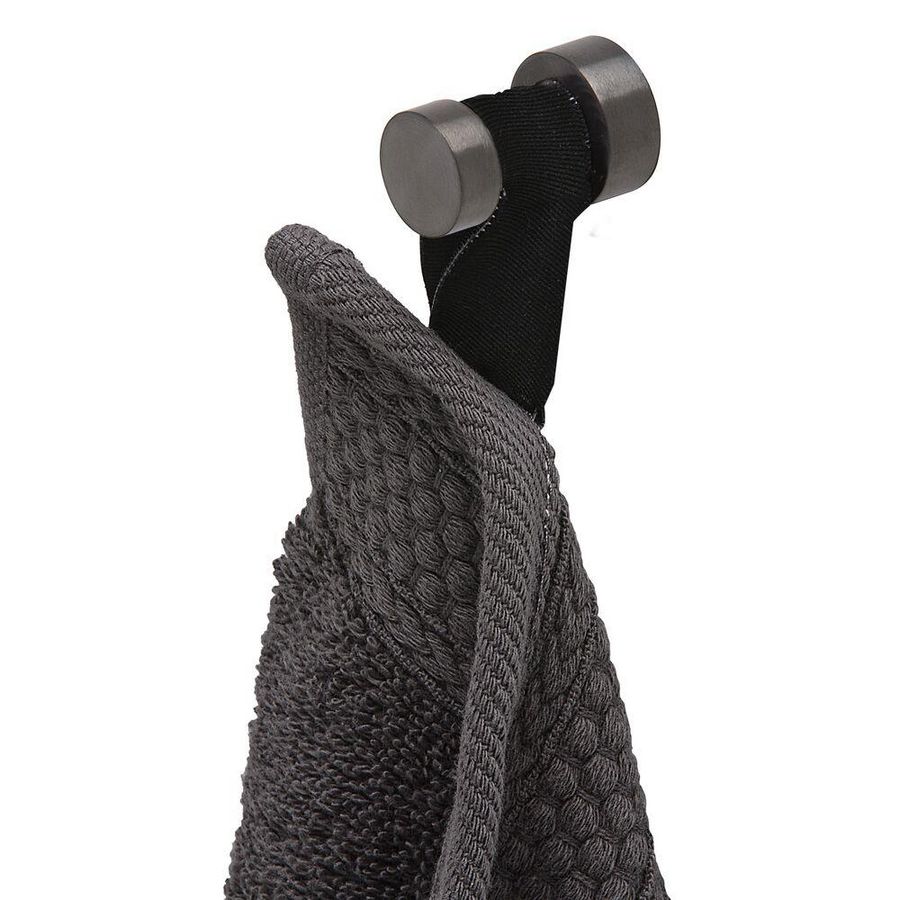 Wandhaak enkel zwart geborsteld NEMOX BRUSHED BLACK METAL