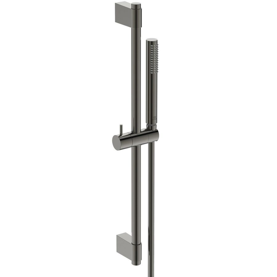 glijstangcomb 60cm 1 straalsoort staafhanddouche magnetic grey (grijs) A
