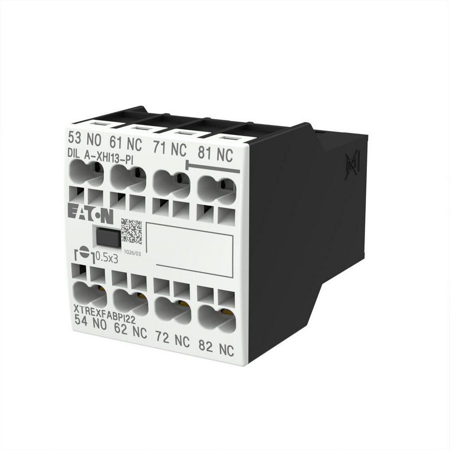 Hulpcontactblok 1m 3v frontmont. DILA DILM7-DILM15 VVE=5