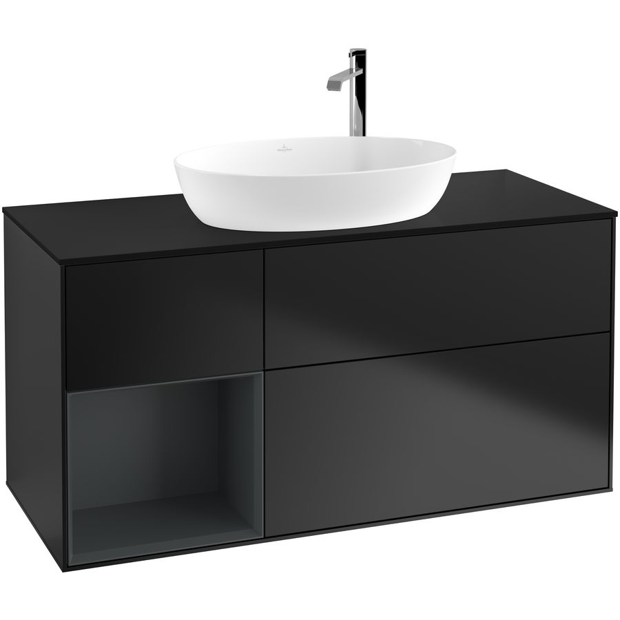 Wastafelonderkast Finion 1200x603x501mm Black Matt Lacquer G942HGPD