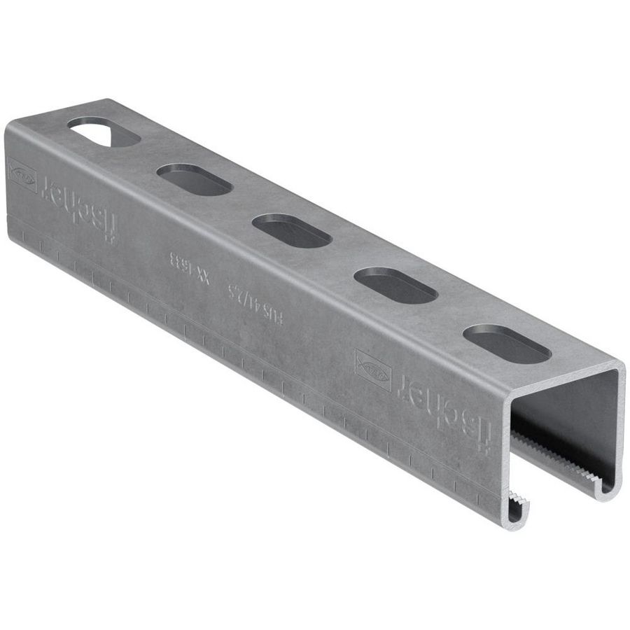 Lengte a 6m. montagerail FUS 41/2,0 therm. verzinkt