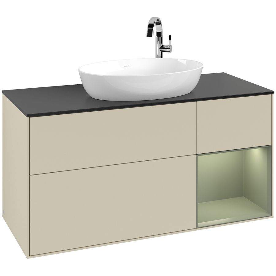 Wastafelonderkast Finion 1200x603x501mm S.Grey Matt Lacquer G952GMHJ
