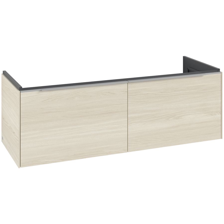Wastafelonderkastkast SUBWAY 3.0 1272x429x478mm White Oak C56700AA greep alu. glans