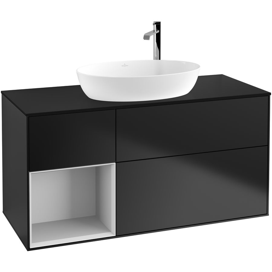 Wastafelonderkast Finion 1200x603x501mm Black Matt Lacquer G942MTPD