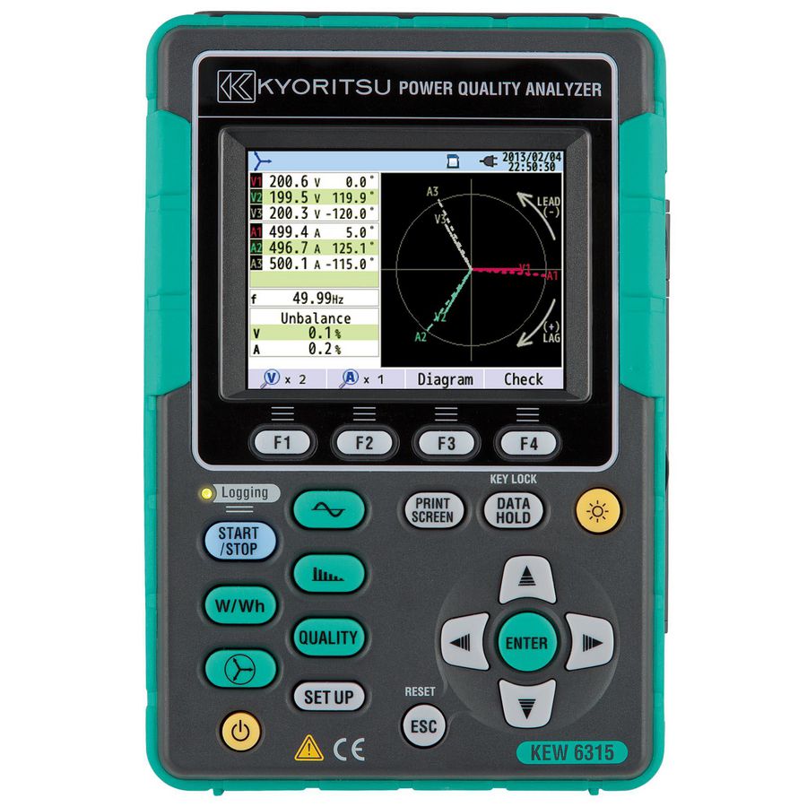 Driefase Power Quality Analyser inclusief software en koffer