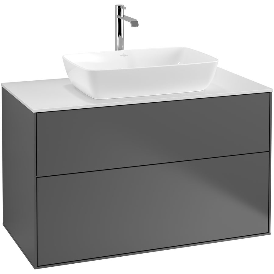 Wastafelonderkast Finion 1000x603x501mm Antr. Matt Lacquer G76100GK