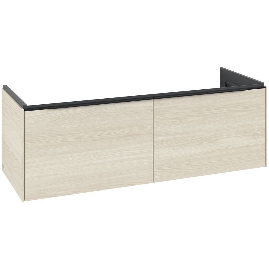Wastafelonderkastkast SUBWAY 3.0 1272x429x478mm White Oak C56701AA greep Volcano Black
